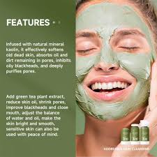 Face Clean Mask Green Tea Cleansing Stick Mask Shrink Pores Deep Blackhead Remover Facial Cleansing Moisturizing Mask Skin Care
